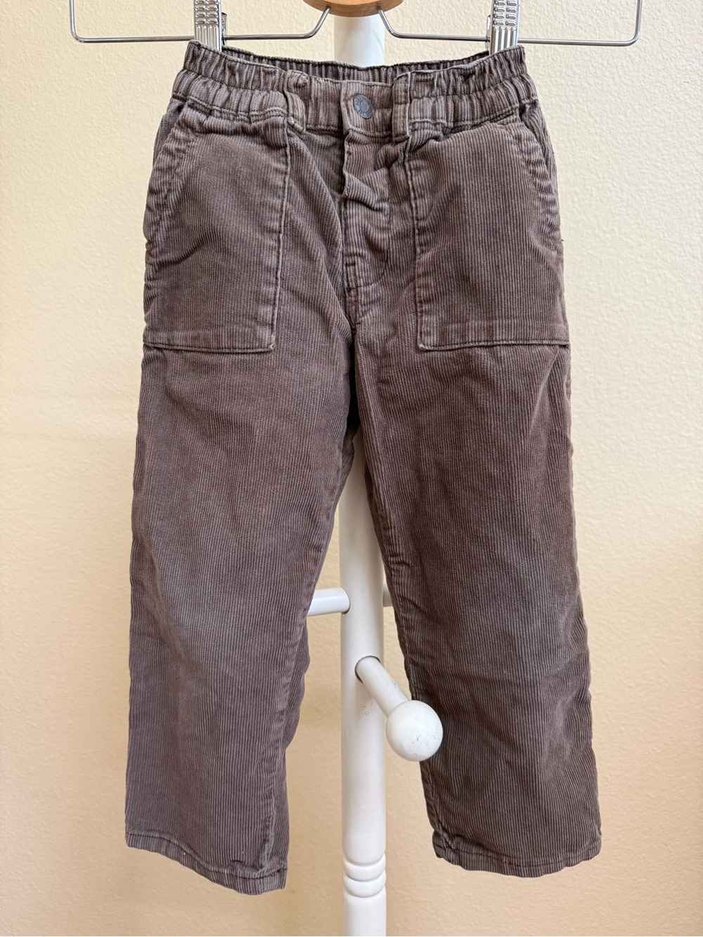 Zara Brown Kids Corduroy Pants with Patch Pockets